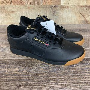 Reebok Classic Princess Womens Sz 7 Black Gum Shoe